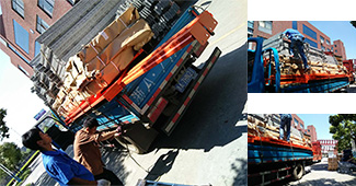 大暑熱的都快要融化了  勝通施工人員默默堅守崗位