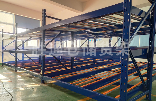 勝通流利條貨架有效提升寧波某五金公司10倍物品存取效率